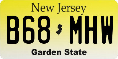 NJ license plate B68MHW