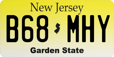 NJ license plate B68MHY