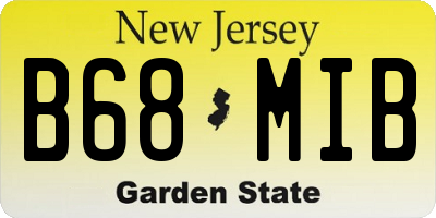 NJ license plate B68MIB