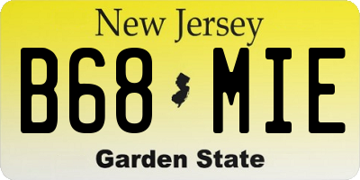NJ license plate B68MIE