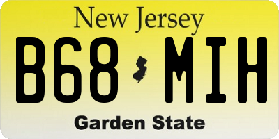 NJ license plate B68MIH