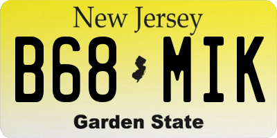 NJ license plate B68MIK