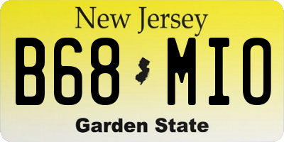 NJ license plate B68MIO
