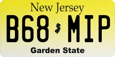 NJ license plate B68MIP