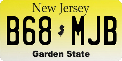 NJ license plate B68MJB