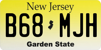 NJ license plate B68MJH