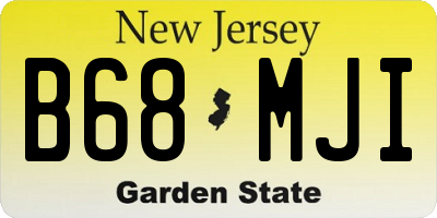 NJ license plate B68MJI