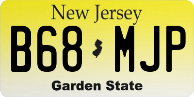 NJ license plate B68MJP
