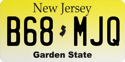 NJ license plate B68MJQ