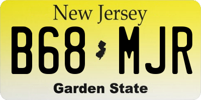 NJ license plate B68MJR