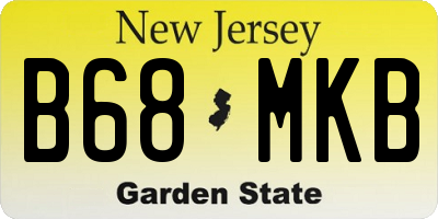 NJ license plate B68MKB