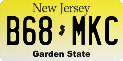 NJ license plate B68MKC