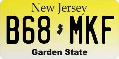 NJ license plate B68MKF