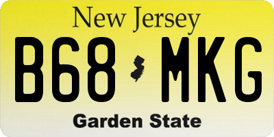 NJ license plate B68MKG