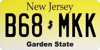 NJ license plate B68MKK