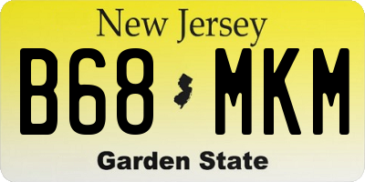 NJ license plate B68MKM