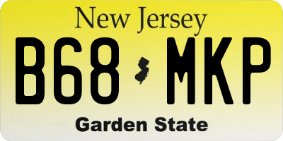 NJ license plate B68MKP
