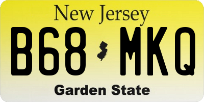 NJ license plate B68MKQ