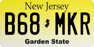NJ license plate B68MKR