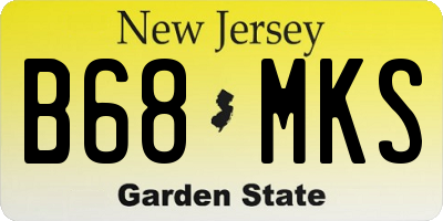 NJ license plate B68MKS