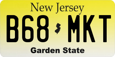NJ license plate B68MKT