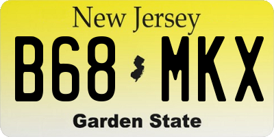 NJ license plate B68MKX