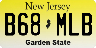 NJ license plate B68MLB