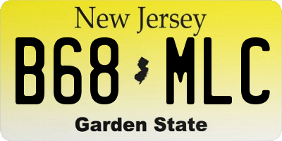 NJ license plate B68MLC