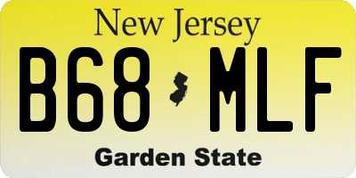 NJ license plate B68MLF