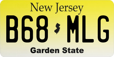 NJ license plate B68MLG