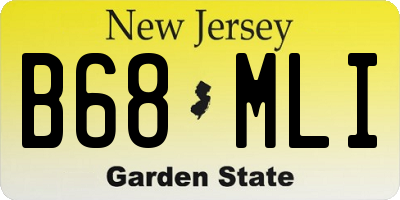 NJ license plate B68MLI