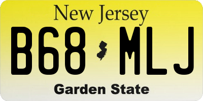NJ license plate B68MLJ