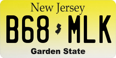 NJ license plate B68MLK