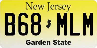 NJ license plate B68MLM