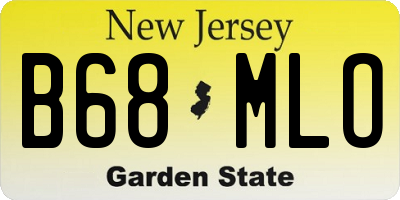 NJ license plate B68MLO