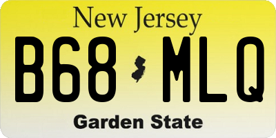 NJ license plate B68MLQ