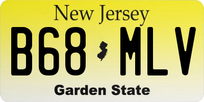 NJ license plate B68MLV