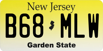 NJ license plate B68MLW