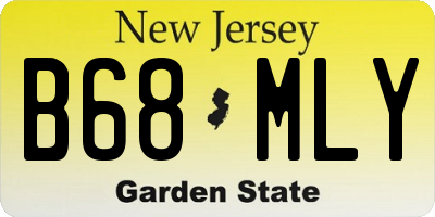 NJ license plate B68MLY