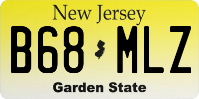 NJ license plate B68MLZ