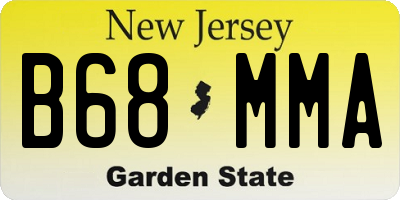NJ license plate B68MMA