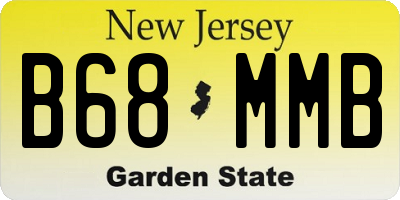 NJ license plate B68MMB