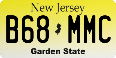 NJ license plate B68MMC