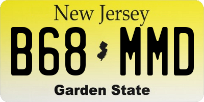 NJ license plate B68MMD