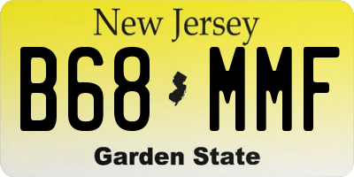 NJ license plate B68MMF