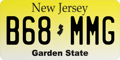 NJ license plate B68MMG