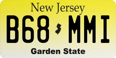 NJ license plate B68MMI