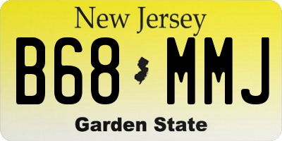 NJ license plate B68MMJ