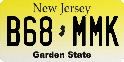 NJ license plate B68MMK