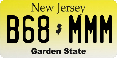 NJ license plate B68MMM